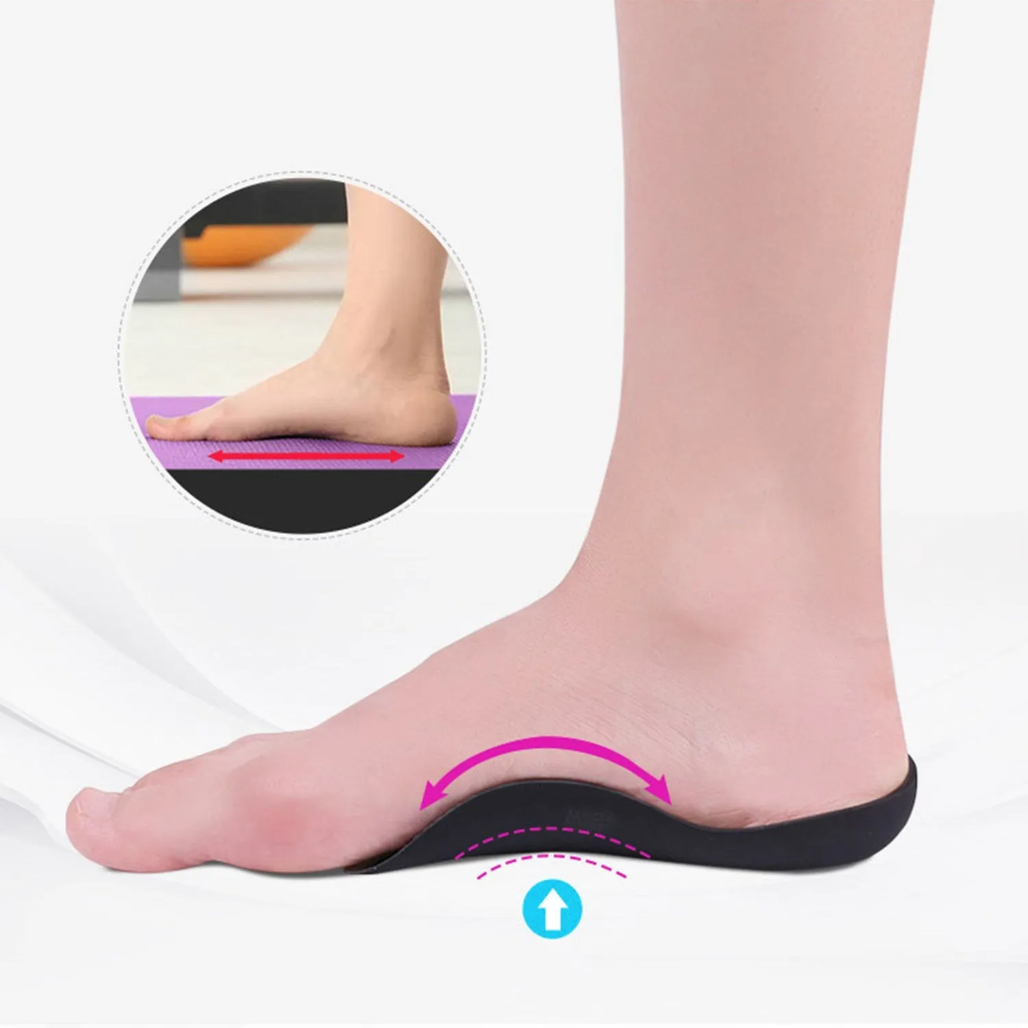 062 One Pair Arch Support Shoe Insoles for Plantar Fasciitis Relief, Over Pronation Insoles, Orthotic Inserts for Women and Men, Shoe Insoles for High Arch, Flat Feet, Foot Pain