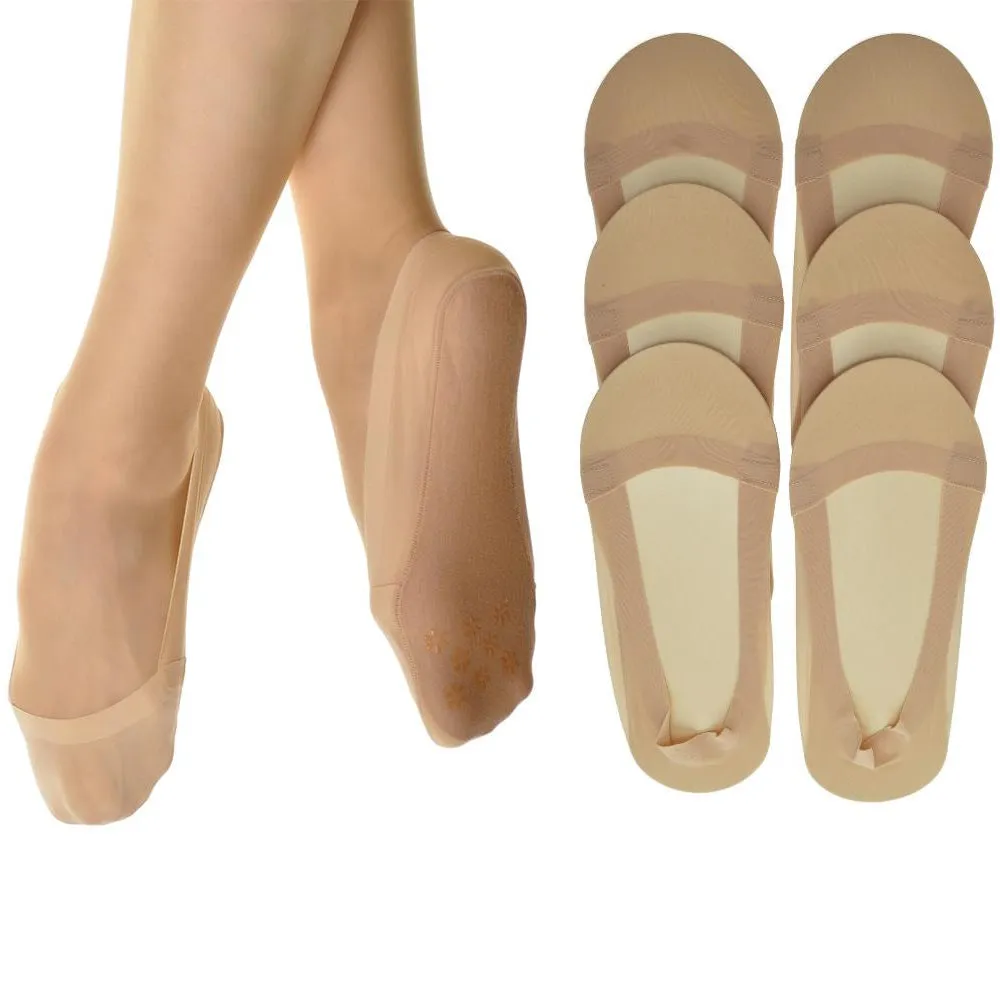12 Pair Women Loafer Boat Invisible Nonslip No Show Low Cut Socks Beige 9-11