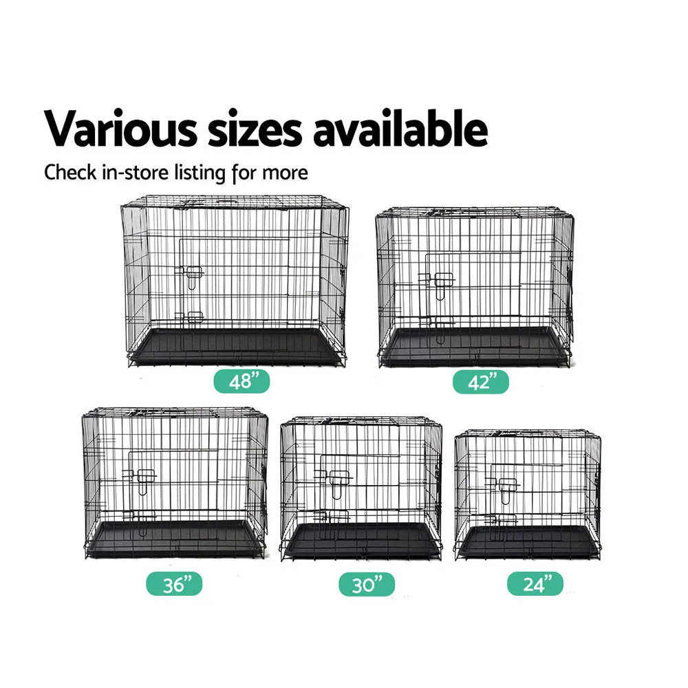 42" Dog Cage Crate | Large Kennel 3 Doors