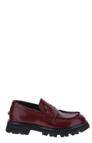 Alexander McQueen Round Toe Slip-On Loafers