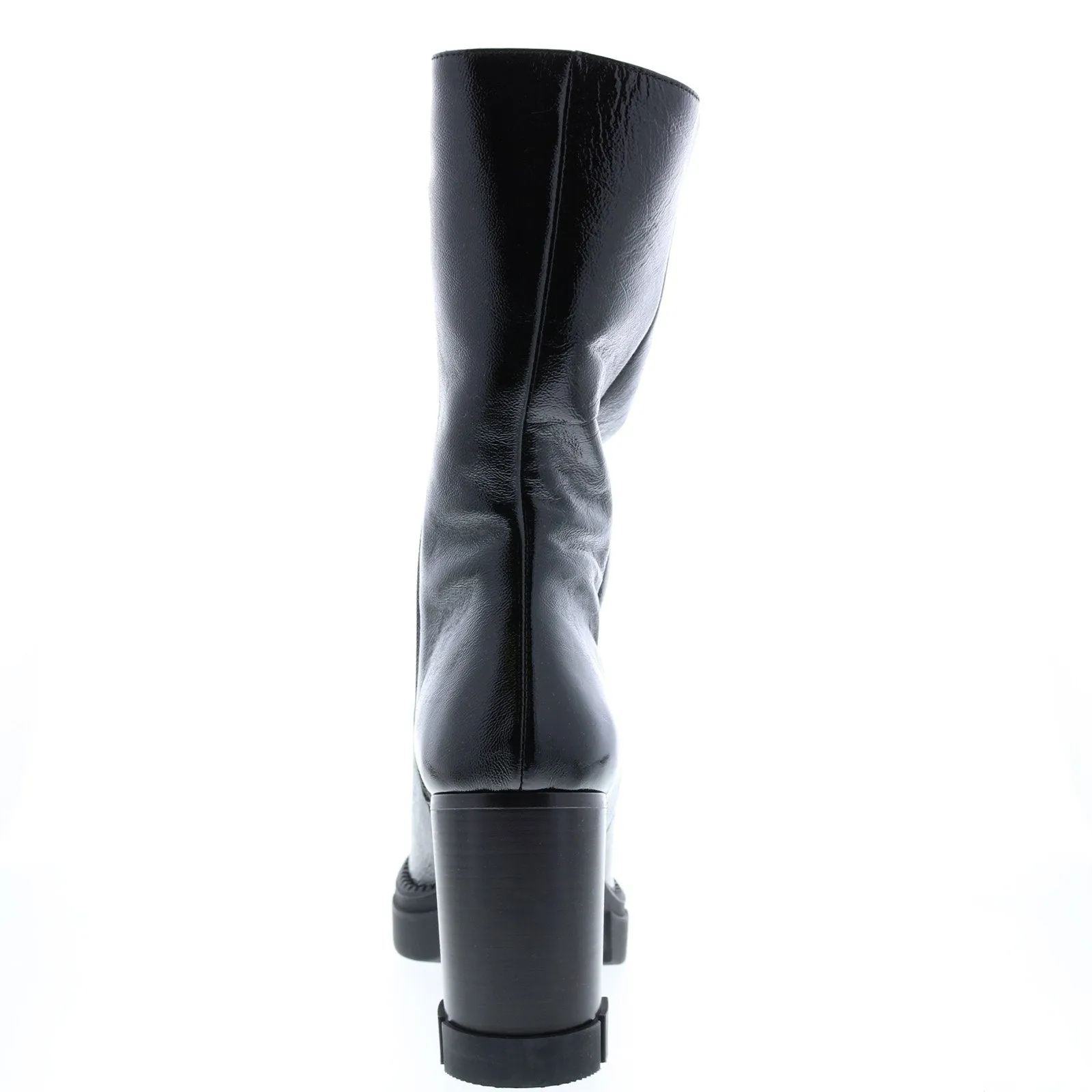 Aquatalia Iana Naplak 34L3705-BLK Womens Black Leather Casual Dress Boots