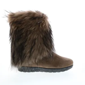 Aquatalia Wilamina Suede 34L0880-TPE Womens Brown Suede Casual Dress Boots