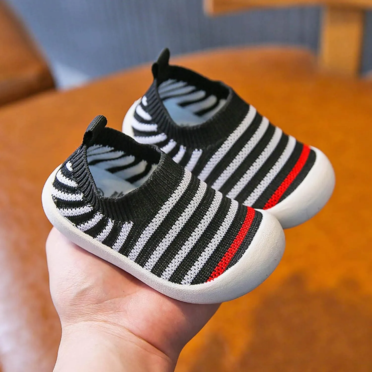 Baby Shoes Slip on Sock Shoes Infant Walking Shoes Non-Slip Breathable Toddler Sneakers Boys Girls Tennis Shoes
