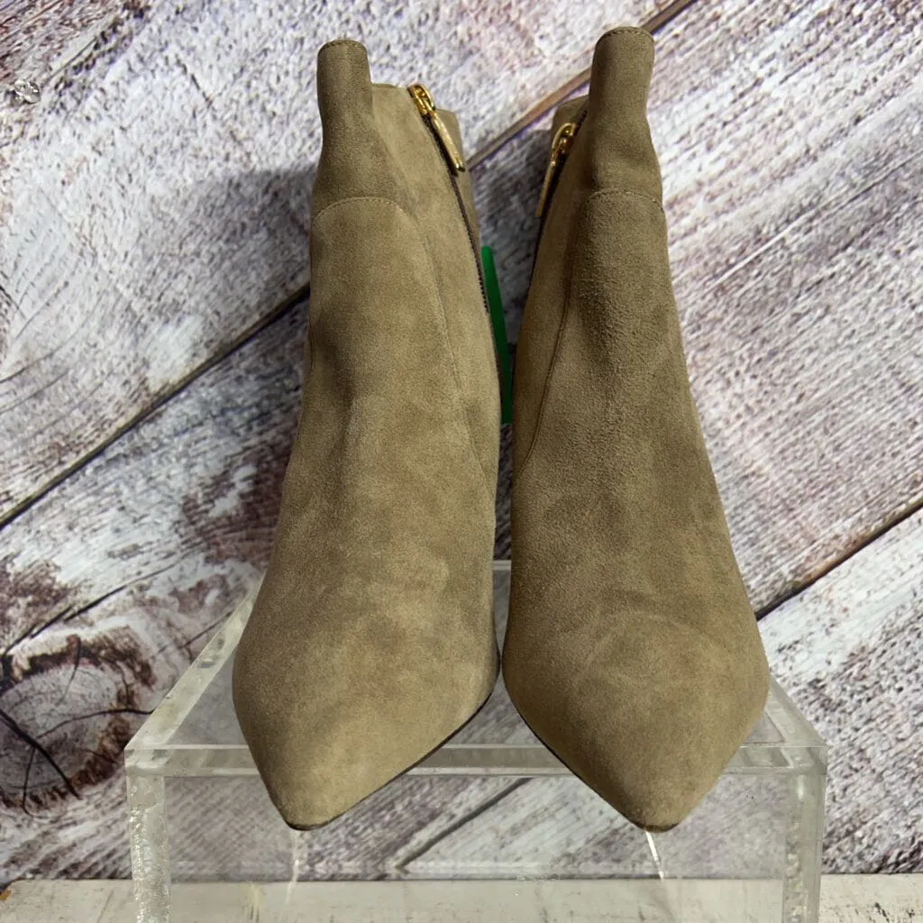 BRUNOMAGLI TAUPE SUEDE ANKLE BOOTIES SIZE 40/10 NWB TCC