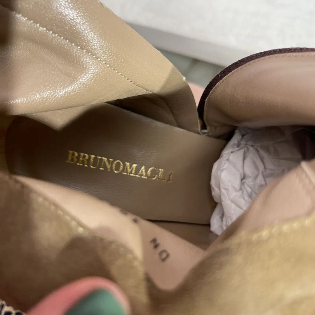 BRUNOMAGLI TAUPE SUEDE ANKLE BOOTIES SIZE 40/10 NWB TCC