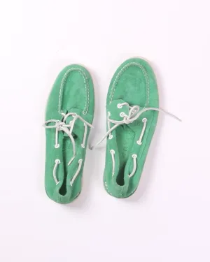 Green Sperry Boat Shoes, 9