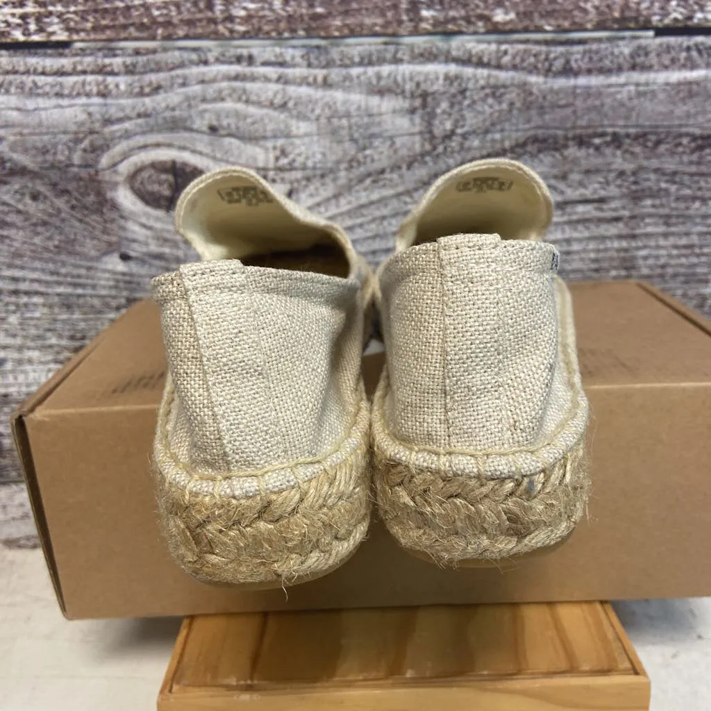 NWB SOLUDOS TAN WOVEN TEDDY & GIGI PLATFORM ESPADRILLE SHOE SIZE 11 D2C TCC