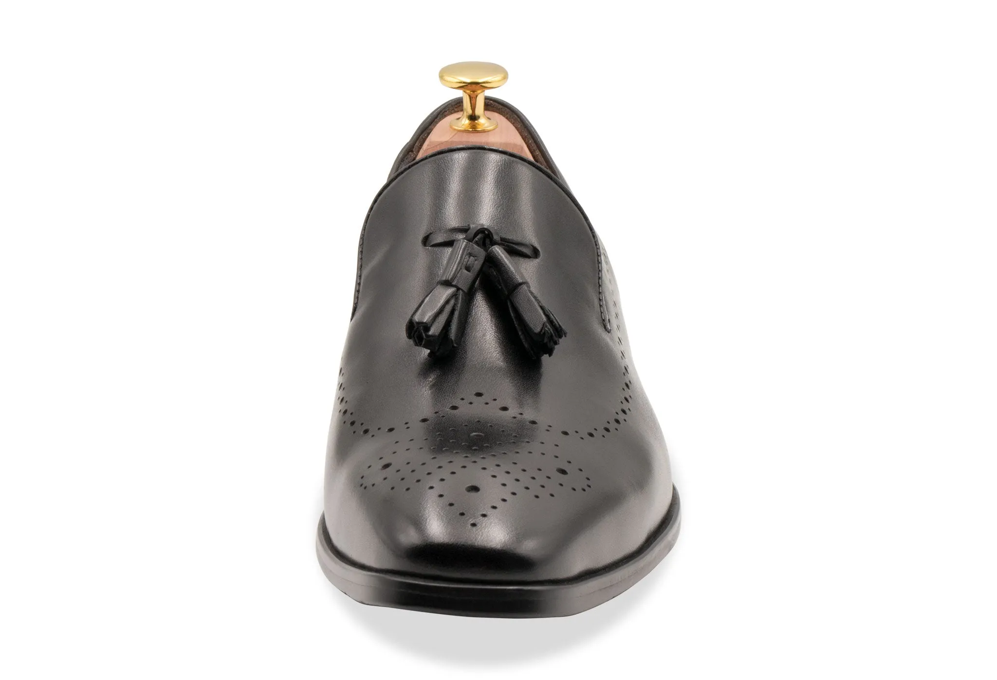 Pergamino Black Tassel Loafer
