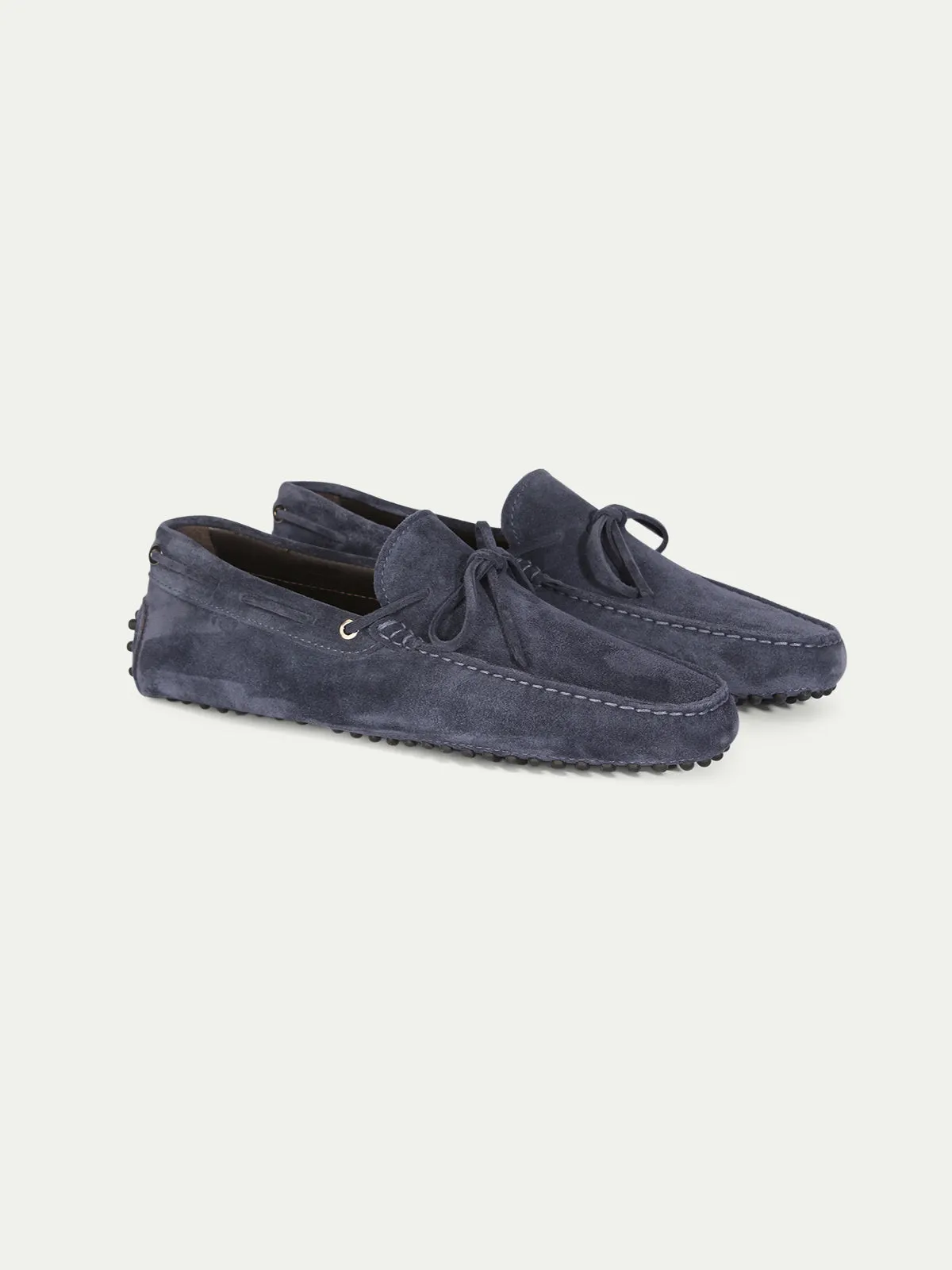 Steel Blue Suede Driving Shoes