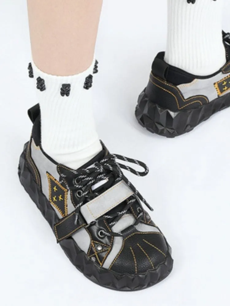 Stitch design belt shoes【s0000002131】