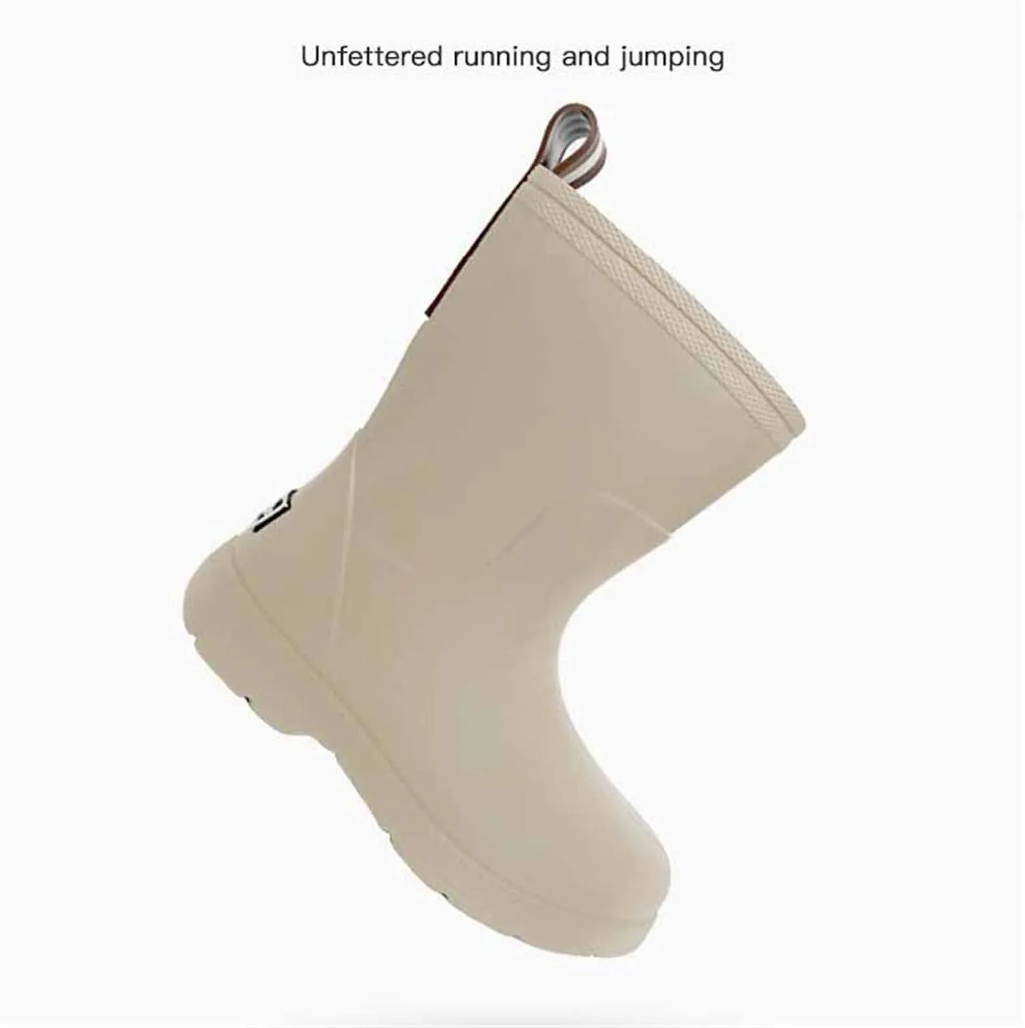 Toddler Slip on Rain Boots Kids Rain Boots Long Rainboots for Boys Girls Easy-on Lightweight Waterproof Mud Boot