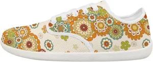 UNICEU Floral Casual Sneakers for Women Wide Toe Box Barefoot Shoes Zero Drop Breathable Running Travel Footwear