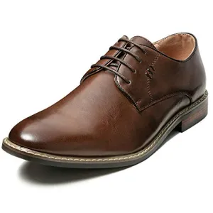ZRIANG Mens Classic Dress Shoes Leather Lined Formal Oxfords (10.5 M US, Brown10)